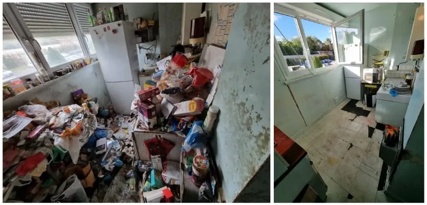 Logement Diogène avant et après intervention